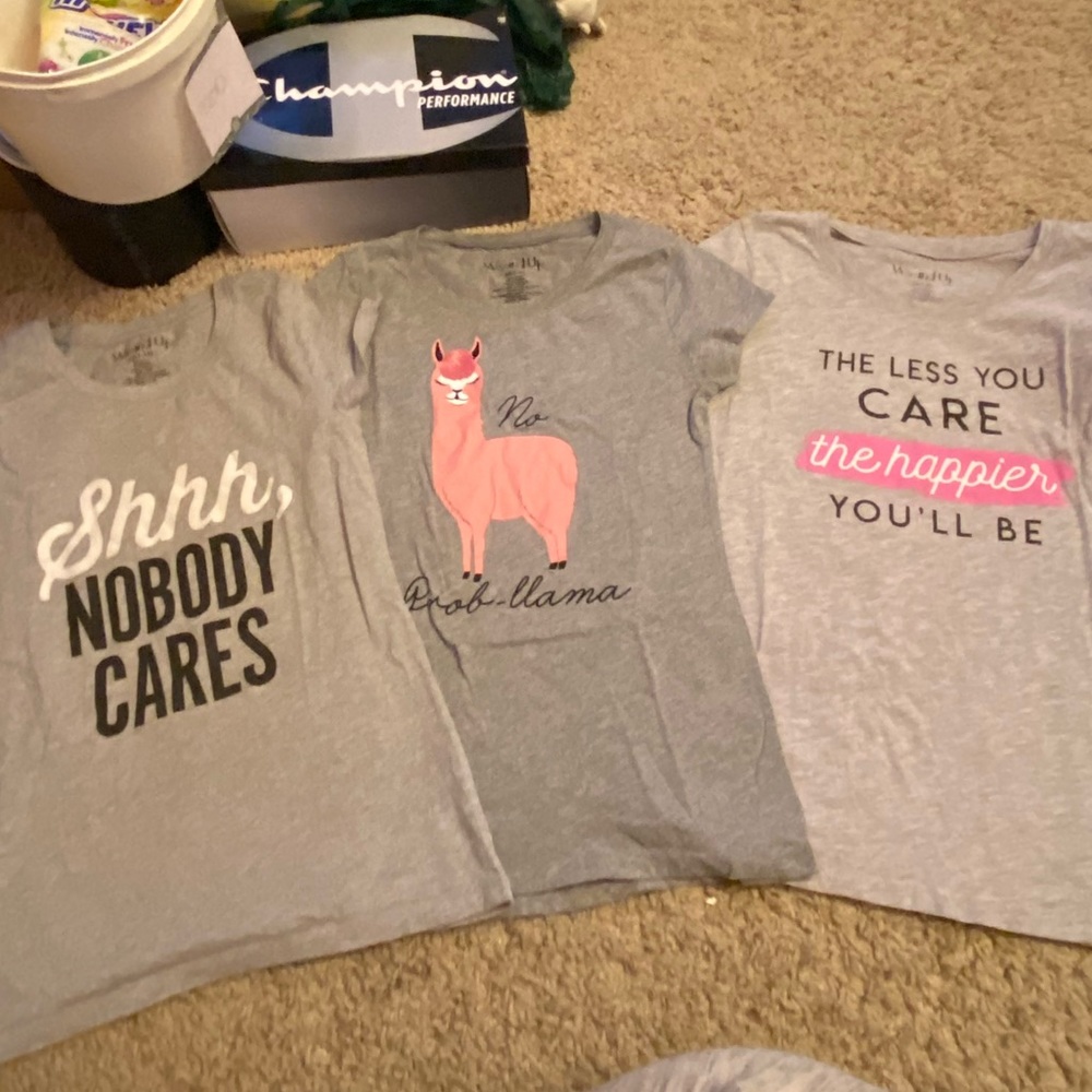 Three wound up tshirts